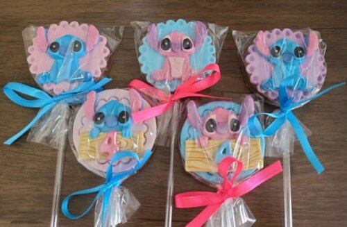 Pirulito de Chocolate - Stitch