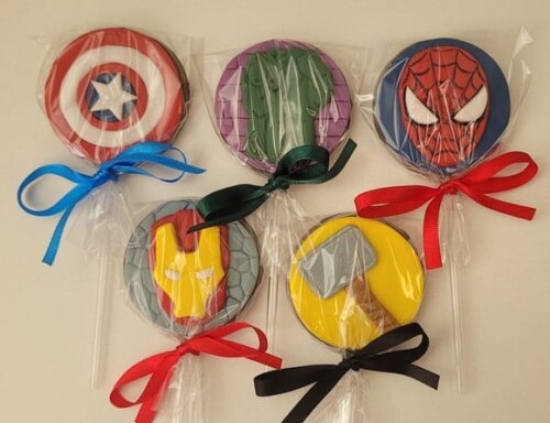 Pirulito de Chocolate - Vingadores Heróis