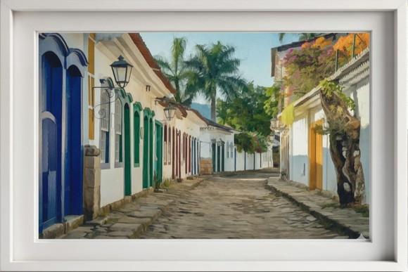 Quadro Paisagem de Parati Rj Aquarela - Decoração 01