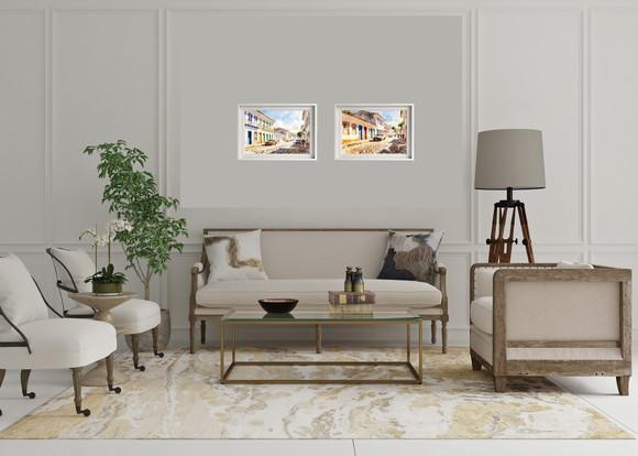 Quadro Paisagem de Parati Rj Aquarela - Decoração Pa02