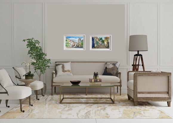 Quadro Paisagem de Salvador Ba Aquarela - Decoração 01