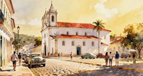 Kit 2 Quadros Aquarela Cidades Históricas - Frete Único 9-10