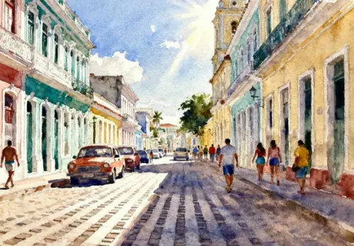 Kit 2 Quadros Aquarela Olinda Pe - Frete Único 1-2