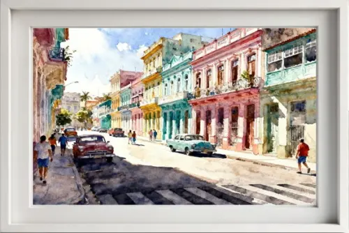 Kit 2 Quadros Aquarela Olinda Pe - Frete Único 3-4