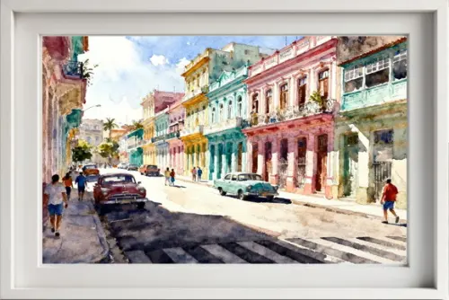Quadro Paisagem de Olinda Pe Aquarela - Decoração Ol04