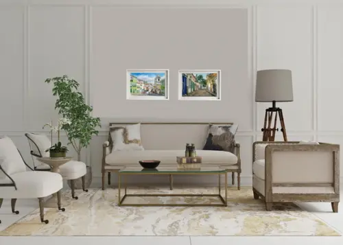 Quadro Paisagem de Parati Rj Aquarela - Decoração 01