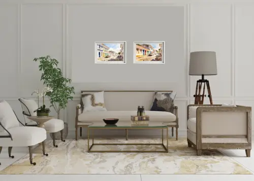 Quadro Paisagem de Parati Rj Aquarela - Decoração Pa02