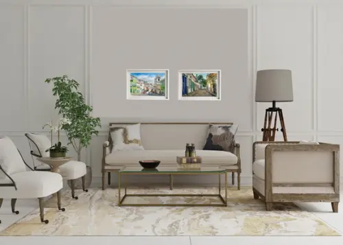 Quadro Paisagem de Salvador Ba Aquarela - Decoração 01