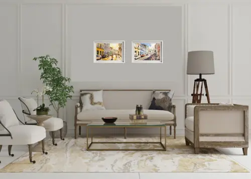 Quadro Paisagem de Salvador Ba Aquarela - Decoração Sa02