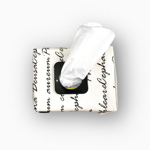 Porta Caixa de Lenços de Papel Manuscrito
