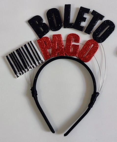 1 Tiara Carnaval Boleto (faço Qualquer Frase)