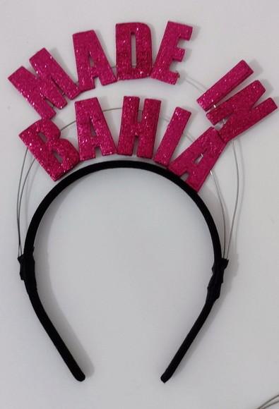 1 Tiara Made In (faço Qualquer Palavra/cor)