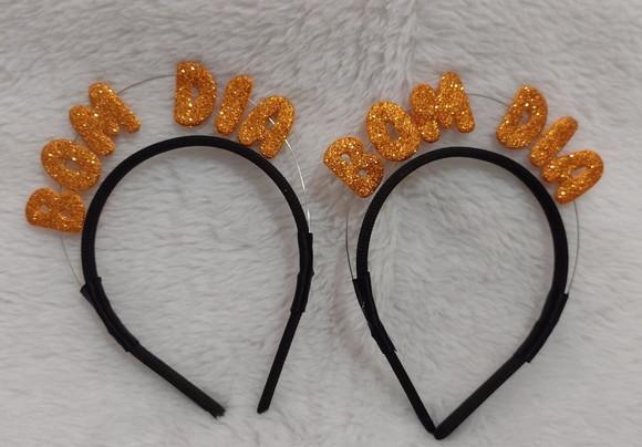 1 Tiara Personalizada Bom Dia (faço Qualquer Frase)