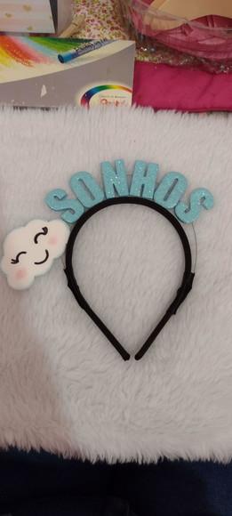 1 Tiara Personalizada com Palavra Sonhos
