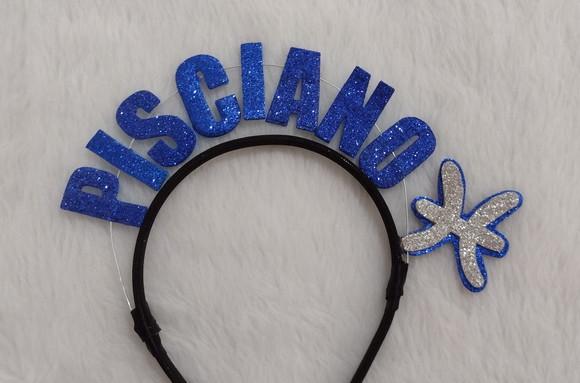 1 Tiara Personalizada Signos ( Faço Qualquer Modelo)