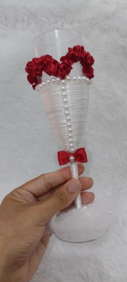 2 Taças Personalizadas Casamento (ppde Mudar a Cor)