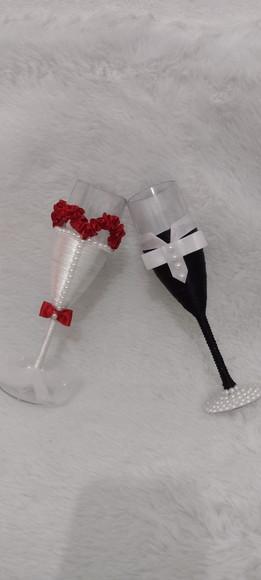 2 Taças Personalizadas Casamento (ppde Mudar a Cor)