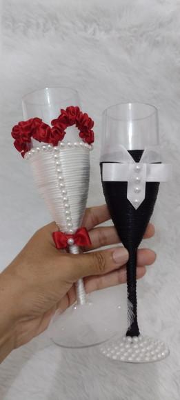 2 Taças Personalizadas Casamento (ppde Mudar a Cor)