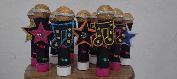20 Tubetes Microfone Balada Neon