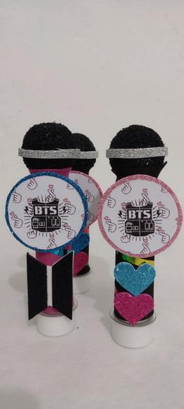 20 Tubetes Microfone Personalizados Bts