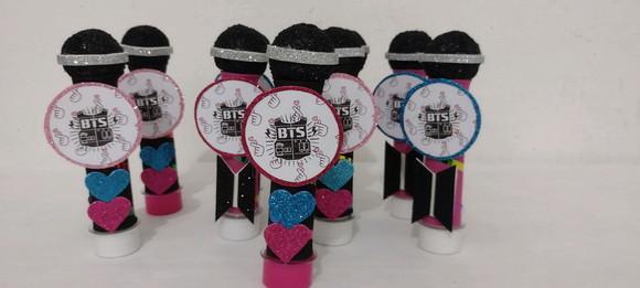 20 Tubetes Microfone Personalizados Bts