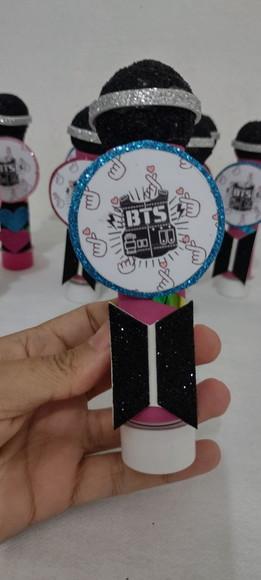 20 Tubetes Microfone Personalizados Bts