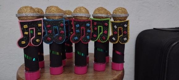 20 Tubetes Microfone Balada Neon