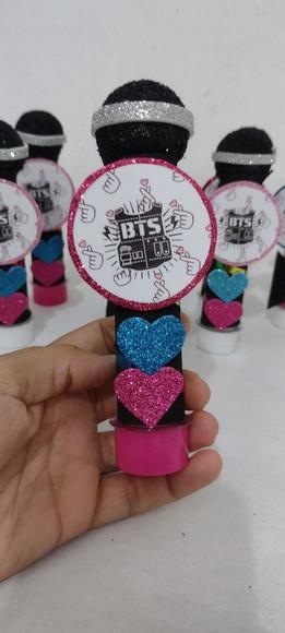 20 Tubetes Microfone Personalizados Bts