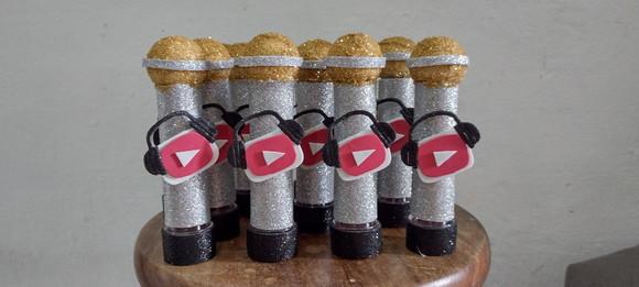 30 Tubetes Microfone Tema Youtube