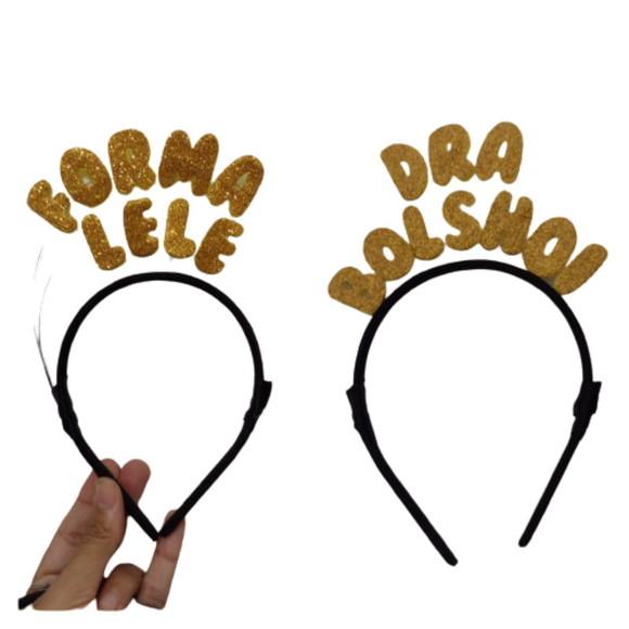 30 Tiaras Personalizadas Festas, Qualquer Frase