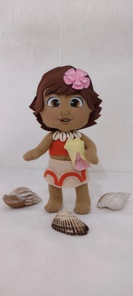 BONECA MOANA BABY PERSONALIZADA EM FELTRO