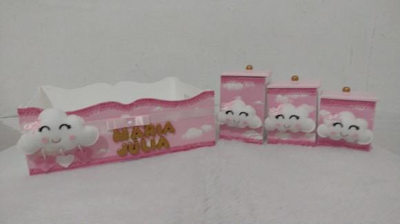 Kit Higiene mdf Chuva de Amor