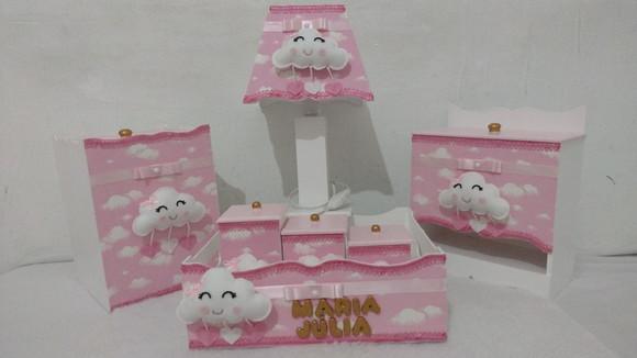 Kit Higiene mdf Chuva de Amor
