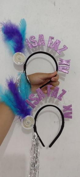 Kit Tiara Personalizada Frases/ Faço Qualquer Frase