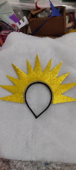 Tiara Sol Semi Luxo(2 Cordões de Pérolas)