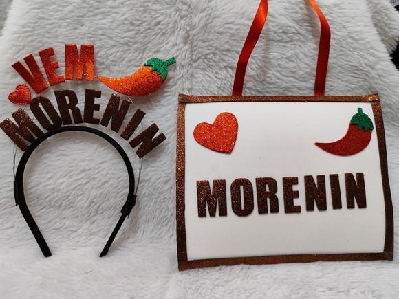 Tiara+plaquinha Personalizada com Frases para Festas