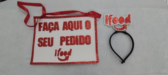 Tiara+plaquinha Personalizada com Frases para Festas