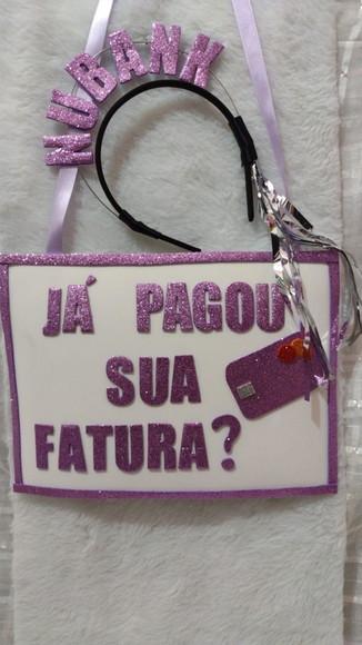 Tiara+plaquinha Personalizada com Frases para Festas