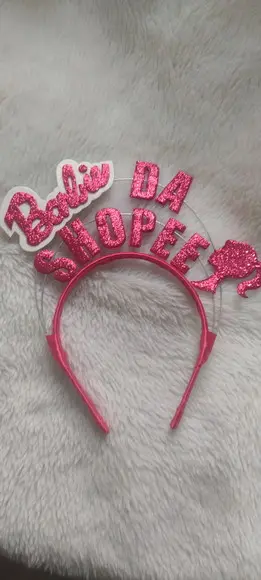 1 Tiara Barbie (pode Mudar Frase ou Cor