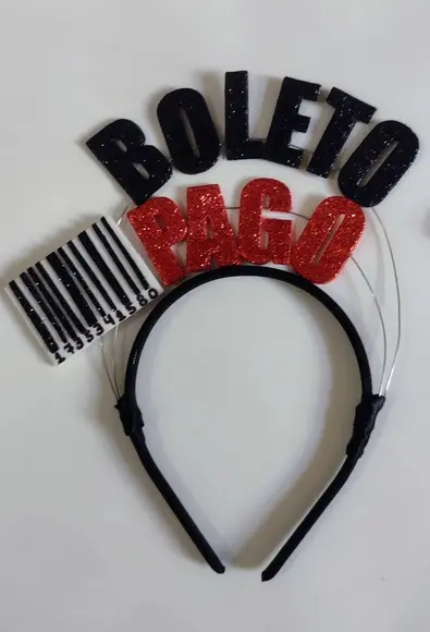 1 Tiara Carnaval Boleto (faço Qualquer Frase)