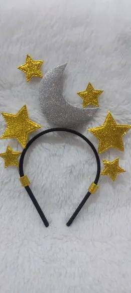 1 Tiara Estrelas e Lua (pode Mudar a Cor)