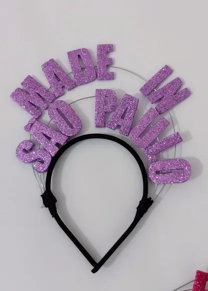 1 Tiara Made In (faço Qualquer Palavra/cor)