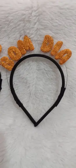 1 Tiara Personalizada Bom Dia (faço Qualquer Frase)
