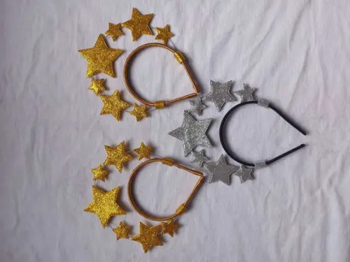 1 Tiara Personalizada Estrela + 8 Apliques Estrelas