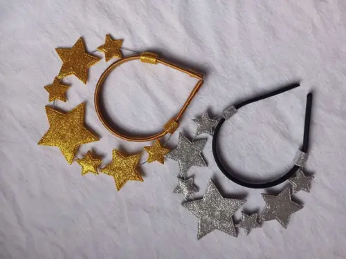 1 Tiara Personalizada Estrela + 8 Apliques Estrelas