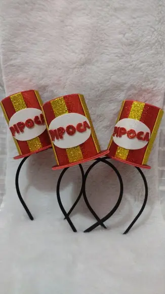 1 Tiara Pipoca para Carnaval/festas,mine Cartola