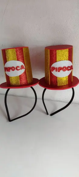1 Tiara Pipoca para Carnaval/festas,mine Cartola