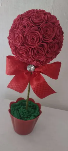 11 Topiaria Rosas(pode Mudar Cor)