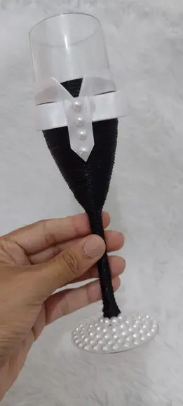 2 Taças Personalizadas Casamento (ppde Mudar a Cor)