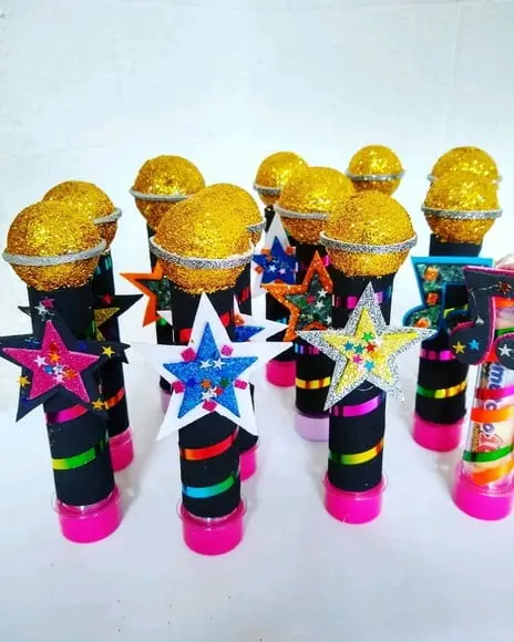 20 Tubetes Microfone Balada Neon